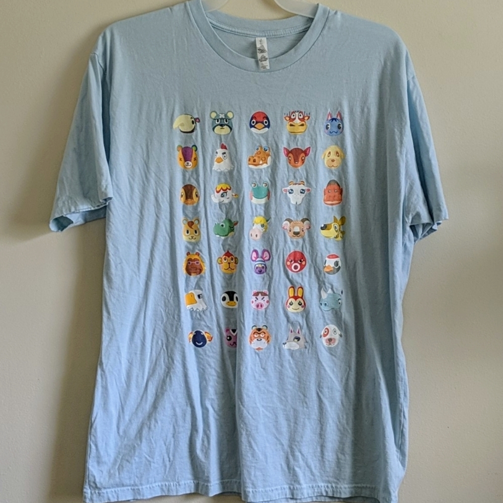 XXL Animal Crossing Character Shirt light blue